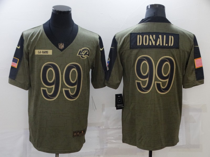 Men's Los Angeles Rams Aaron Donald #99 Brown Jersey